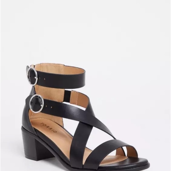 Strappy Low Block Heel Sandal (WW) - Picture 4 of 6